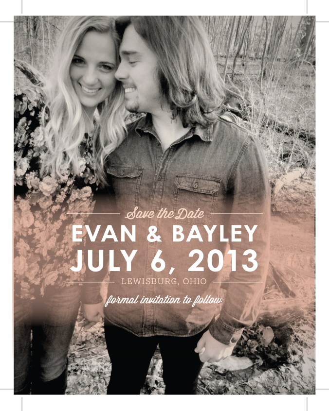 B + E Save the Date Design 2-3-1